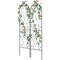 Black Metal Garden Trellis Set Pack of 2 with Powder Coating and Easy Assembly